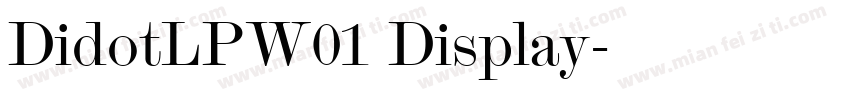 DidotLPW01 Display字体转换